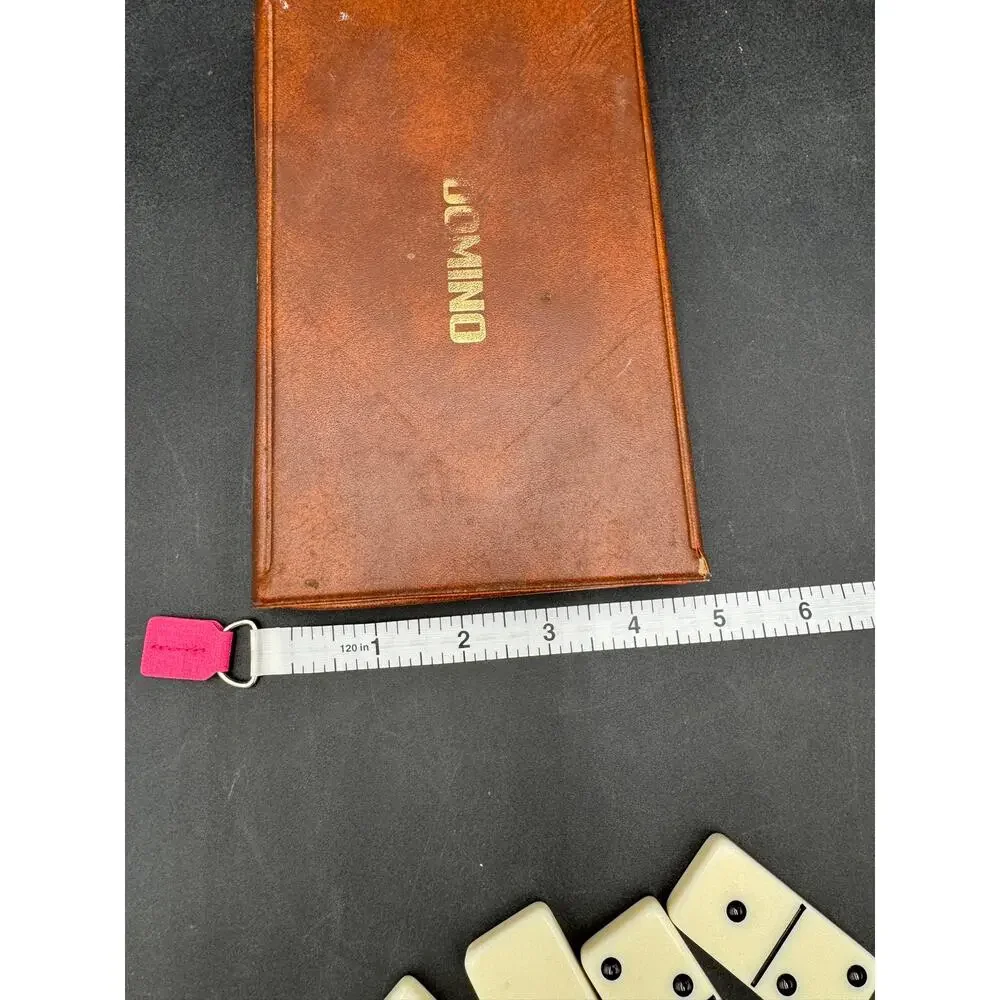 Vintage Domino by Cardinal 28 pc Double 6 in Snapped Case